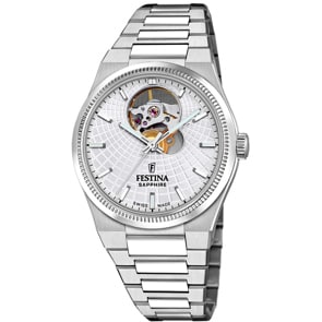 Festina Swiss Rivé Open Heart 35 Silbrig