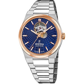 Festina Swiss Rivé Open Heart 40 Bicolour / Blue