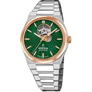 Festina Swiss Rivé Open Heart 40 Bicolour / Green