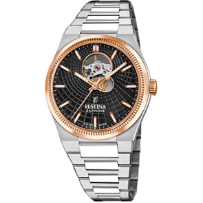 Festina Swiss Rivé Open Heart 40 Bicolour / Black