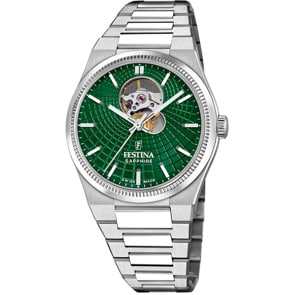 Festina Swiss Rivé Open Heart 40 Silver / Green