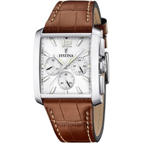 Festina Timeless Chronograph 38 Hellbraun / Silbrig