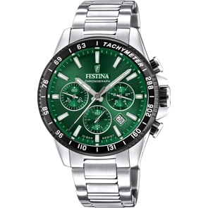 Festina Timeless Chrono Silbrig / Grün