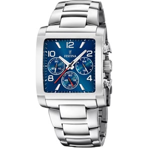 Festina Timeless Chronograph 36 Silbrig / Blau
