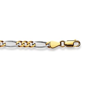 Figaroarmband 750/18 K Bicolor 4.5mm