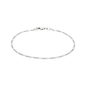 Figaroarmband 750/18 K Weissgold 1.8mm