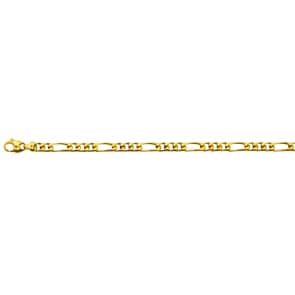 Bracelet figaro massif or jaune 750/18 ct 6.0mm - 22cm