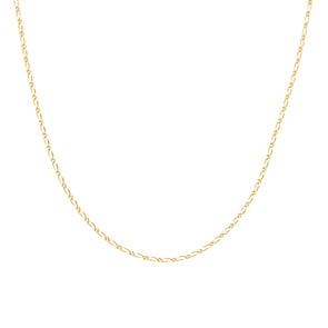 Figaro Chain 1+1 750/18 K Yellow Gold 1.4mm