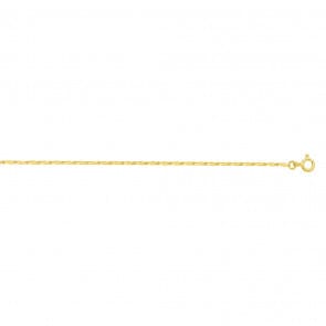 Figarokette 1+1 750/18 K Gelbgold 1.4mm