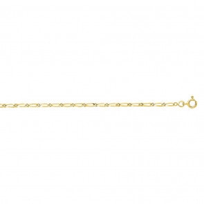 Figarokette 1+1 750/18 K Gelbgold 2mm