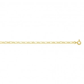 Figarokette extraflach 1+1 750/18 K Gelbgold 2.5mm