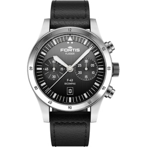 Fortis Flieger F-43 Bicompax Black