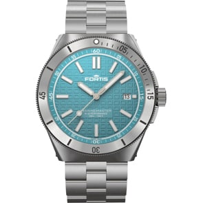Fortis Marinemaster M-40 Serenity Blue Block Bracelet