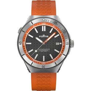 Fortis Marinemaster M-44 Chronometer Amber Orange Horizon Strap
