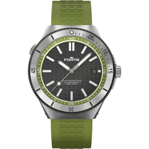 Fortis Marinemaster M-44 Chronometer Woodpecker Green Horizon Strap