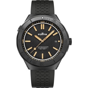 Fortis Marinemaster M-44 DLC Black Resin Horizon Strap