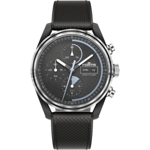 Fortis Stratoliner S-41 Gravity Black Hybrid Strap