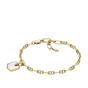 Fossil Armband Heritage Shield Messing Gold