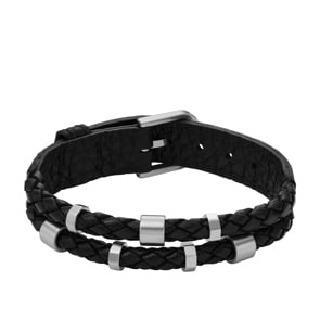 Fossil Armband Leather Essentials Schwarz