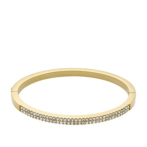 Fossil Armreif Ellis Pavé Glitz Edelstahl Goldig