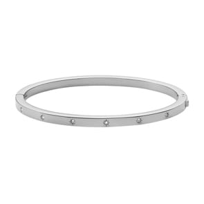Fossil Armreif Sadie Shine Bright Silbrig