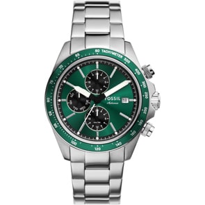 Fossil Autocross Dual Time Chrono Silbrig / Grün