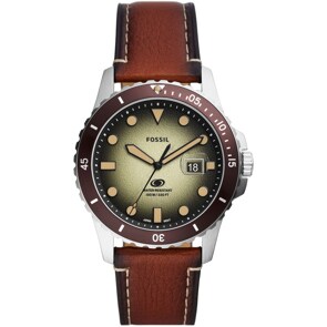 Fossil Blue Diver Date Brun / Jaune 42mm