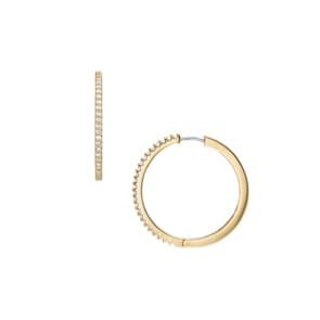 Fossil Hoop earrings Ellis All Stacked Up Gold-Tone