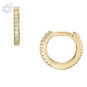Fossil Hoop earrings Ellis All Stacked Up Gold-Tone small