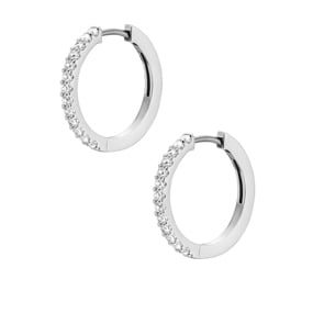 Fossil Hoop earrings Ellis All Stacked Up Silvery 