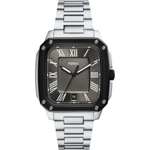 Fossil Crosby Date Silbrig / Grau