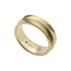 Fossil Damenring Linear texture