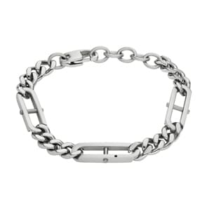 Fossil Bracelet en acier inoxydable Heritage D-Link