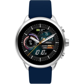 Fossil Gen 6 Smartwatch HR Wellness Edition Silikon blau