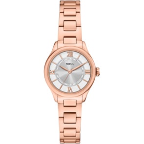 Fossil Gilmore Rosé / Silbrig 28mm