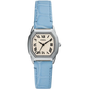 Fossil Harlow Leder Helblau Silbrig / Beige