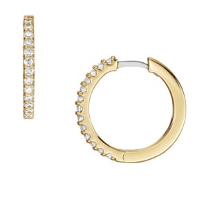 Fossil Hoop Earrings All Stacked Up Brass