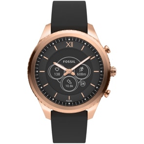 Fossil Stella Hybrid Smartwatch HR Leder schwarz