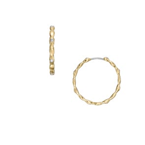 Fossil Sutton Hoop earrings Evil Eye Gold-Tone