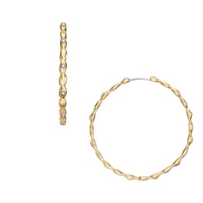 Fossil Sutton Hoop earrings Evil Eye large Gold-Tone