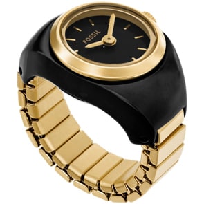 Fossil Uhrenring Goldig / Schwarz