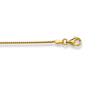 Collier queue de renard or jaune 750/18 ct 1,2mm