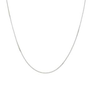 Foxtail Chain 750/18 K White Gold 0.7mm