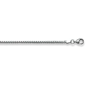 Fuchsschwanzkette 750/18 K Weissgold 2.0mm