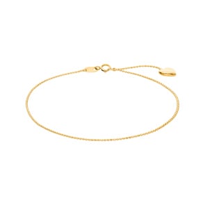 Fusskette 750/18 K Gelbgold, Herz