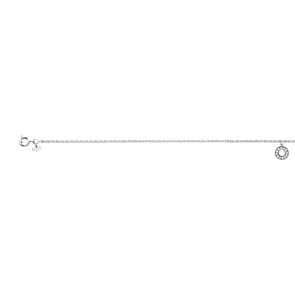 Chaîne de Cheville Argent 925 rhodié avec zircones 26cm