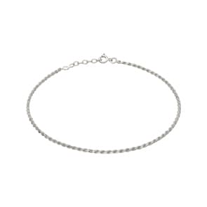 Fusskette Fantasie 925 Silber rhodiniert 26cm