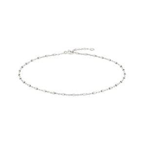 Fusskette Fantasie 925 Silber rhodiniert 26cm