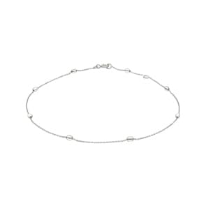 Fusskette Fantasie 925 Silber rhodiniert 26cm