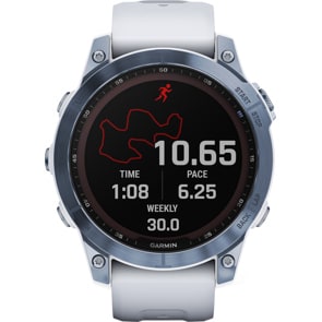 Garmin Fenix 7 Sapphire Solar Blanc / Blau